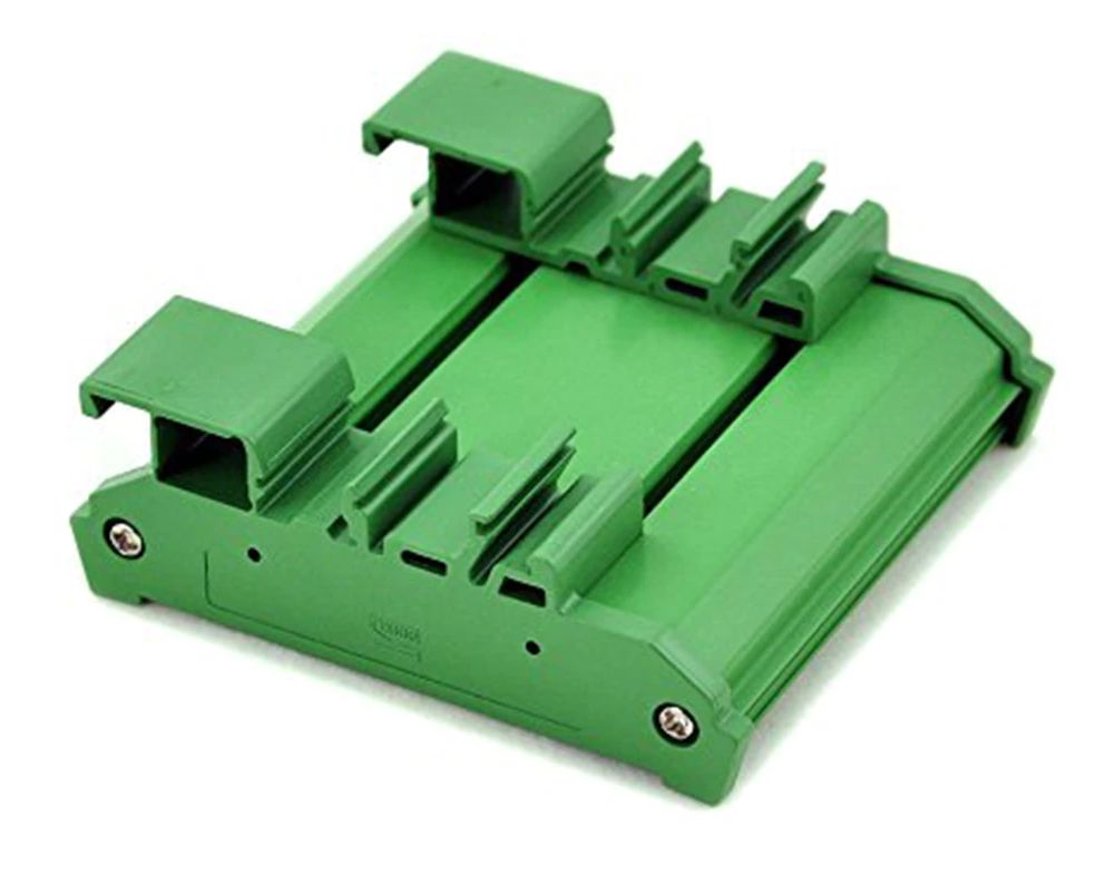 DIN rail PCB bracket 70x72mm adapter montage beugel groen 02